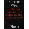 Note sur la suppression générale des partis politiques