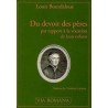 Du devoir des pères par rapport à la vocation de leurs enfants