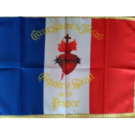 Drapeau bleu blanc rouge Sacré-Cœur