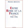 Pierre Ordioni - Entre Rome et la France 1926-1946