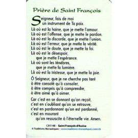 Carte prière - Saint François - CB 1148