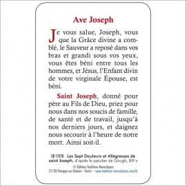 Carte prière - Ave Joseph - CB1121B