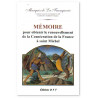 Mémoire pour obtenir le renouvellement de la Consécration de la France à saint Michel