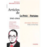 Robert Brasillach - Articles de Le petit parisien 1943 1944