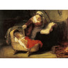 Rembrandt 1606-1169 - La Vierge berçant l'Enfant-Jésus - N°437