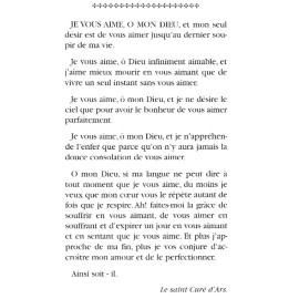 Prière du saint Curé d'Ars - 744-IG