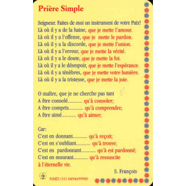 Prière simple à saint François - NMD