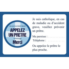 En cas d'accident grave, appelez un prêtre catholique - Merci