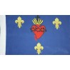 Drapeau trois Fleur de Lys et Sacré-Cœur