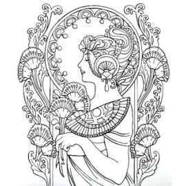 Motifs Art nouveau à colorier